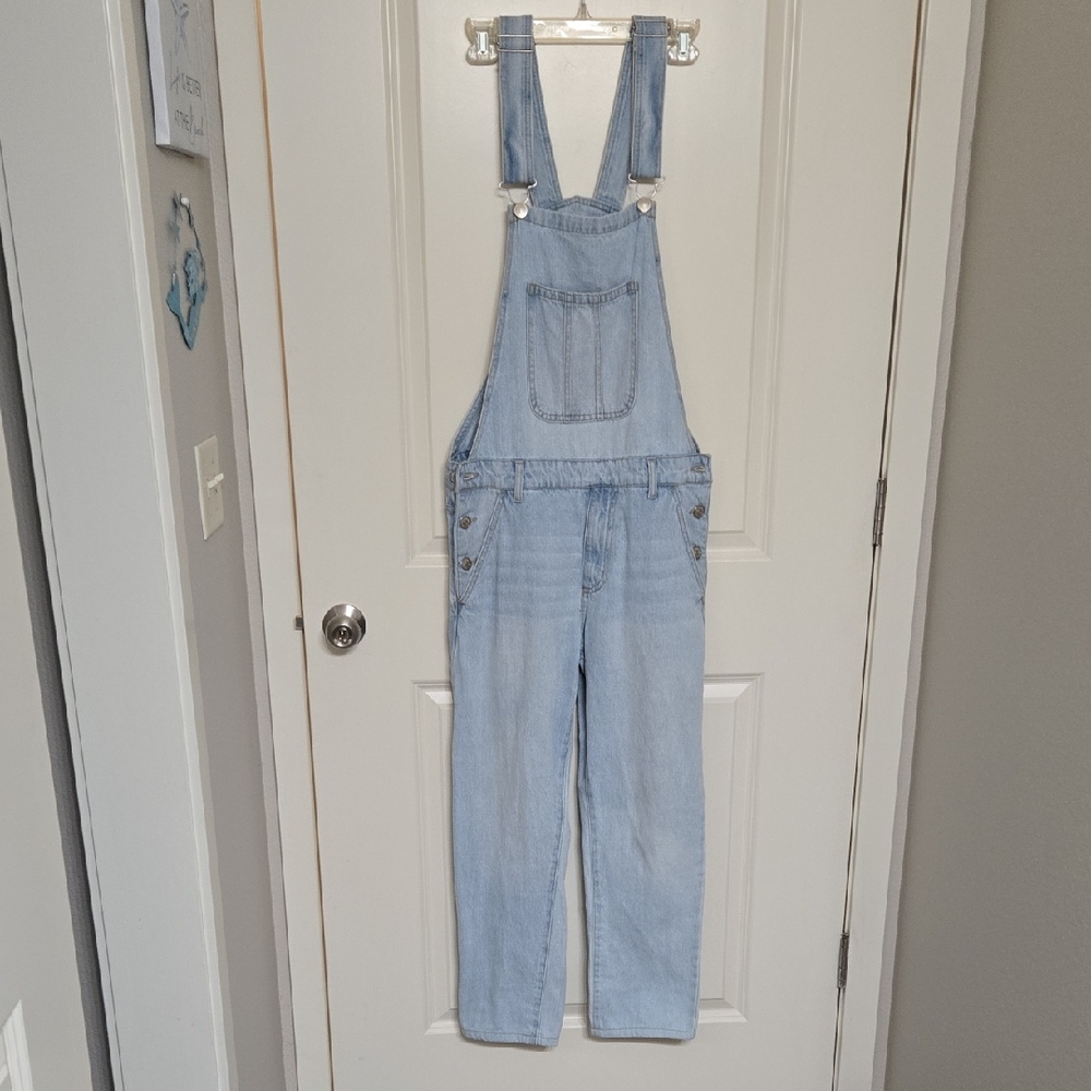 Forever 21 Sky Blue Denim Overalls